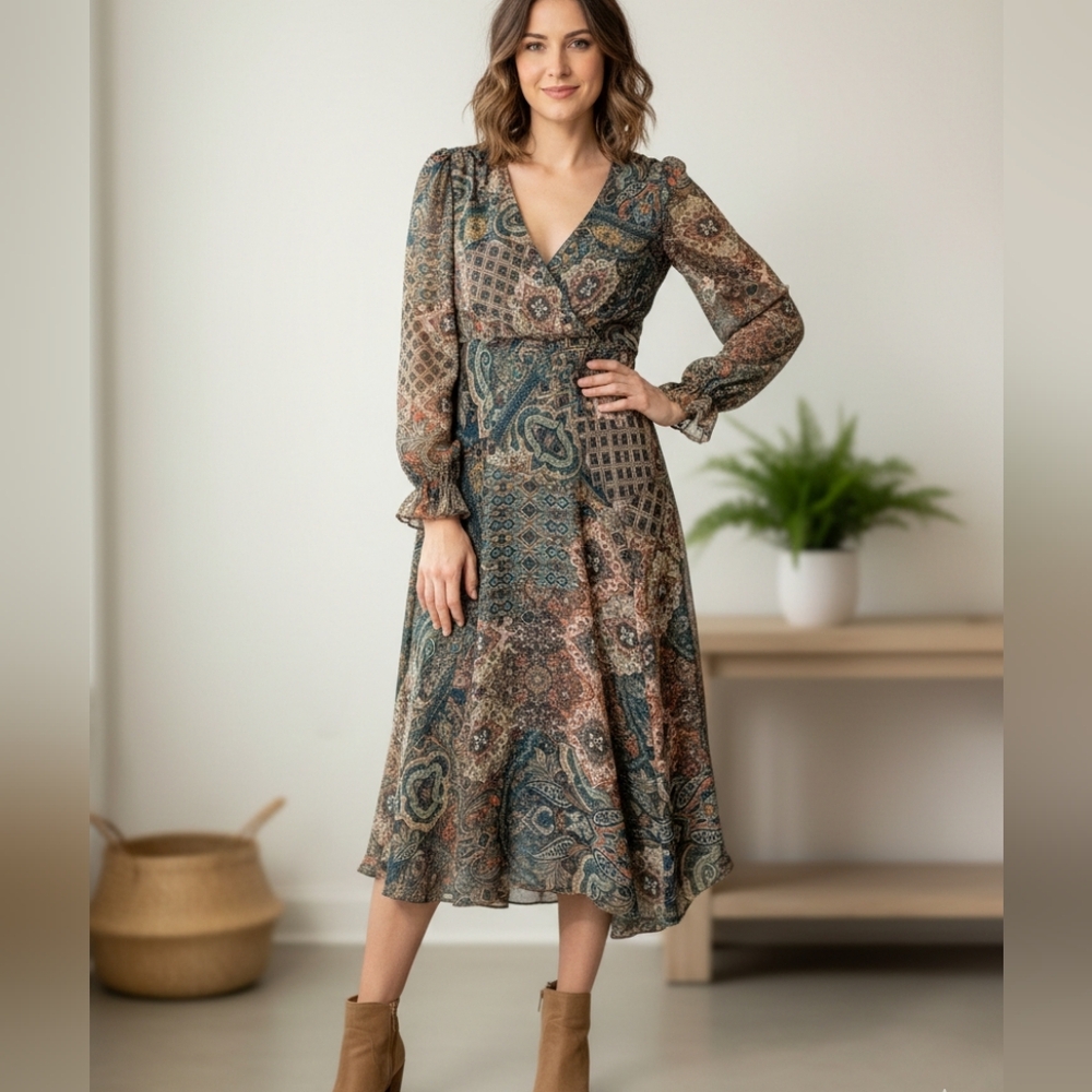 Chris‎ McLaughlin Paisley Print Dress